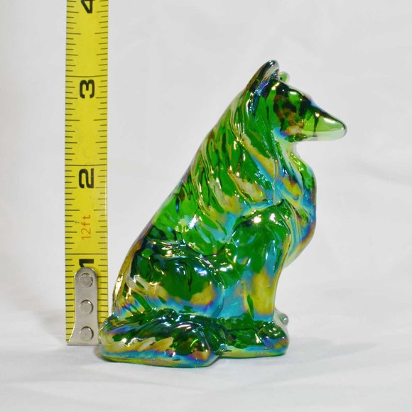 Mosser Glass Collie dog Hunter green carnival - Picture 3 of 3
